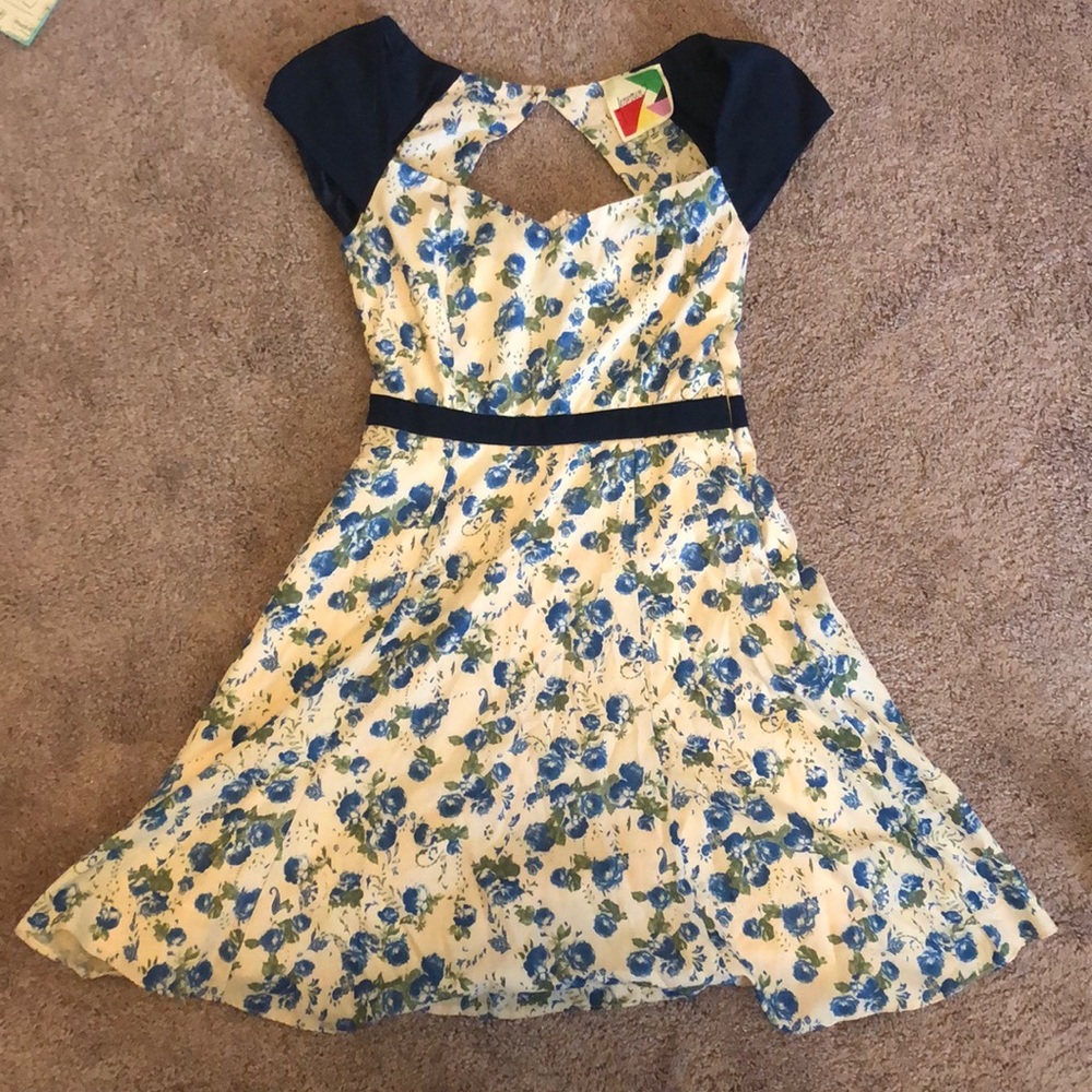 Apple a Day dress in Blue Roses from Modcloth - Picture 6 of 6